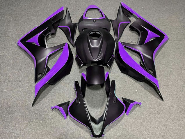 Discount 2007-2008 Purple Matte Black Honda CBR600RR Motorcycle Fairings Canada
