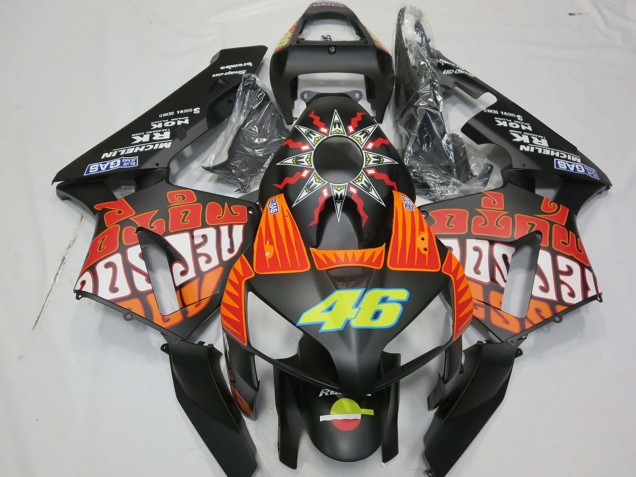 Discount 2003-2004 Matte Black Orange Yellow Rossi 46 Honda CBR600RR Motorcycle Fairings Canada
