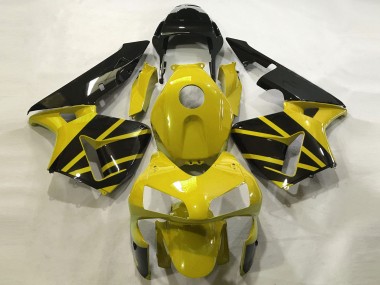 Discount 2003-2004 Mustard Yellow Glossy Black Honda CBR600RR Motorcycle Fairings Canada