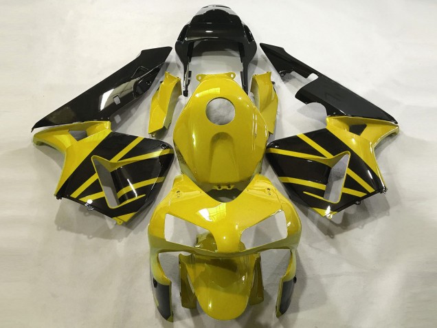 Discount 2003-2004 Mustard Yellow Glossy Black Honda CBR600RR Motorcycle Fairings Canada
