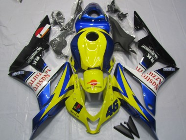Discount 2007-2008 Yellow Blue White Glossy Black Nastro Azzurro Honda CBR600RR Motorcycle Fairings Canada