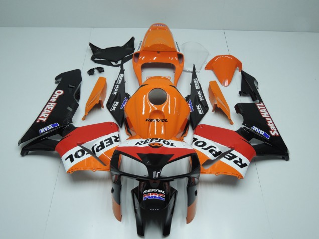Discount 2005-2006 Orange Red White Black One Heart Repsol Honda CBR600RR Motorcycle Fairings Canada