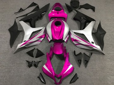 Discount 2007-2008 Silver Pink Glossy Black OEM Style Honda CBR600RR Motorcycle Fairings Canada