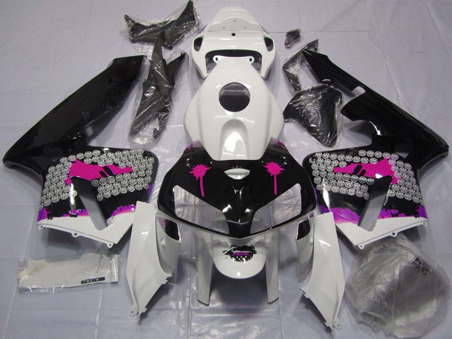 Discount 2005-2006 Pink Splatter on Glossy Black Honda CBR600RR Motorcycle Fairings Canada