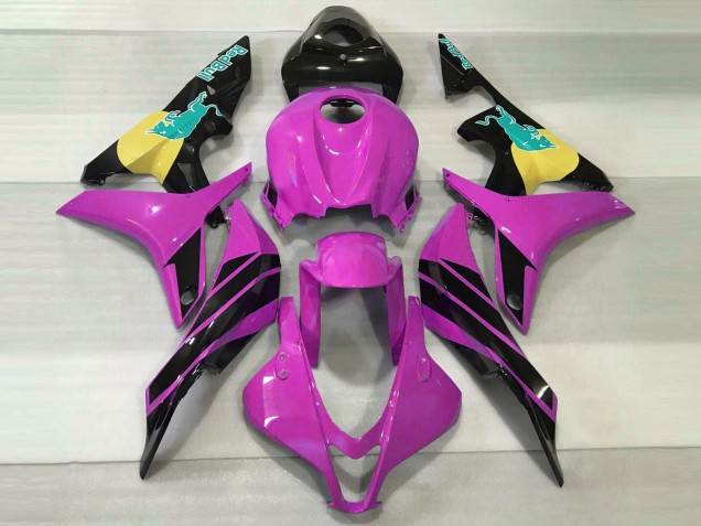 Discount 2007-2008 Pink Yellow Glossy Black Blue Bull Honda CBR600RR Motorcycle Fairings Canada
