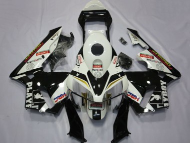 Discount 2003-2004 White Yellow Glossy Black HRC Playboy Honda CBR600RR Motorcycle Fairings Canada