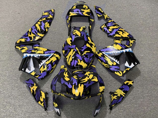 Discount 2003-2004 Purple Yellow Camouflage Shark Honda CBR600RR Motorcycle Fairings Canada