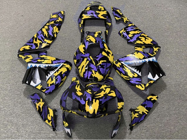 Discount 2003-2004 Purple Yellow Camouflage Shark Honda CBR600RR Motorcycle Fairings Canada