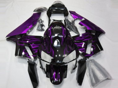 Discount 2003-2004 Glossy Black Purple Flame Honda CBR600RR Motorcycle Fairings Canada