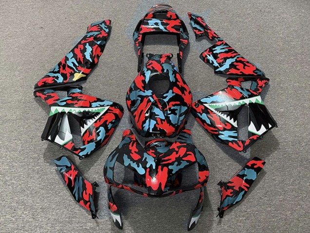 Discount 2003-2004 Red Blue Camouflage Shark Honda CBR600RR Motorcycle Fairings Canada