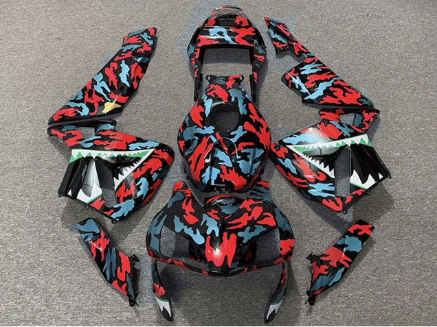 Discount 2003-2004 Red Blue Camouflage Shark Honda CBR600RR Motorcycle Fairings Canada