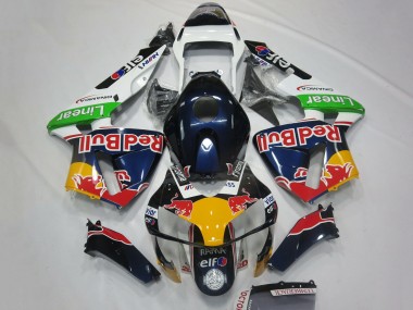 Discount 2003-2004 White Blue Yellow Green Red Bull Design Honda CBR600RR Motorcycle Fairings Canada
