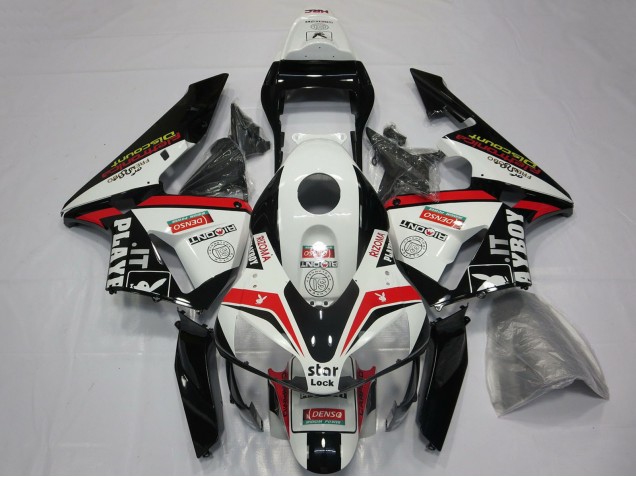 Discount 2003-2004 White Red Glossy Black Playboy Honda CBR600RR Motorcycle Fairings Canada