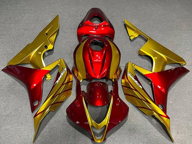 Discount 2007-2008 Gold Red Honda CBR600RR Motorcycle Fairings Canada