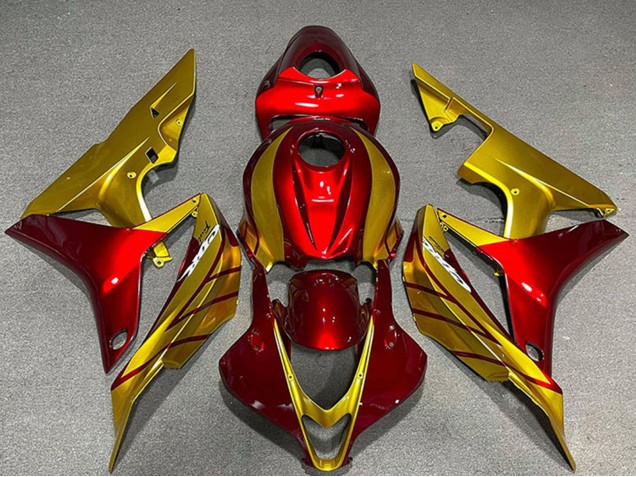 Discount 2007-2008 Gold Red Honda CBR600RR Motorcycle Fairings Canada