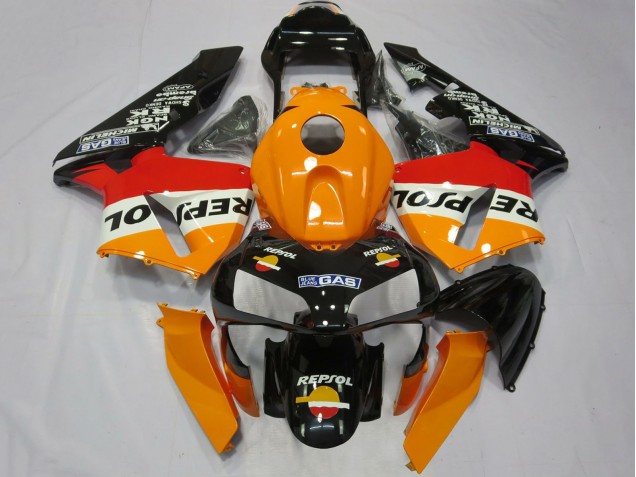 Discount 2003-2004 Orange White Red Glossy Black Repsol Honda CBR600RR Complete Motorcycle Fairings Canada