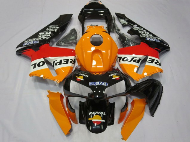 Discount 2003-2004 Orange White Red Glossy Black Repsol Honda CBR600RR Complete Motorcycle Fairings Canada
