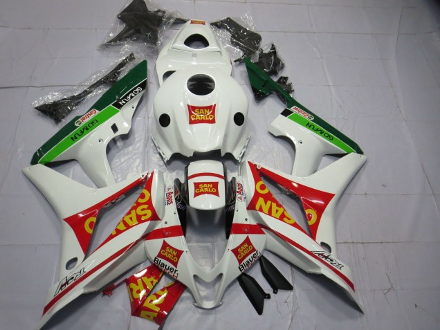 Discount 2007-2008 White Red Green Yellow San Carlo Honda CBR600RR Motorcycle Fairings Canada