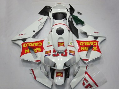 Discount 2003-2004 White Red Yellow San Carlo 58 Honda CBR600RR Motorcycle Fairings Canada