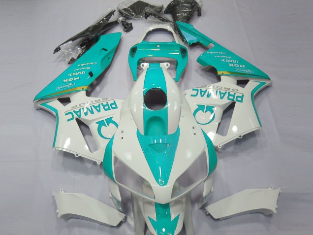 Discount 2005-2006 White Teal Pramac Honda CBR600RR Motorcycle Fairings Canada