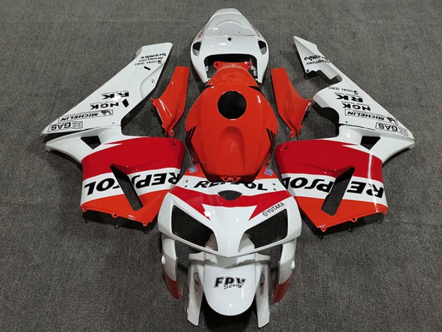 Discount 2005-2006 Orange White Red Glossy Black Repsol Style Honda CBR600RR Motorcycle Fairings Canada