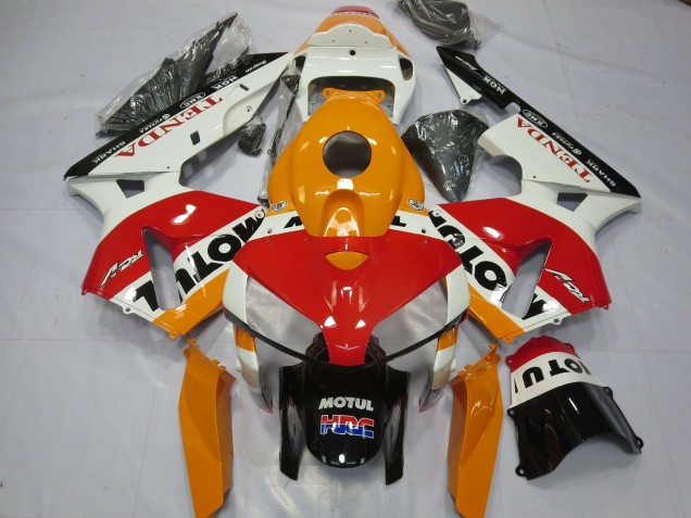 Discount 2005-2006 White Repsol Honda CBR600RR Motorcycle Fairings Canada