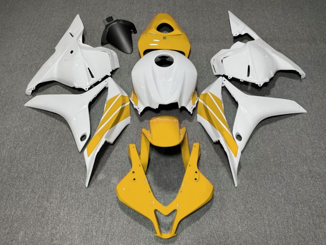 Discount 2009-2012 White Yellow Stripe Honda CBR600RR Motorcycle Fairings Canada