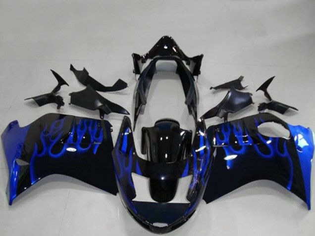 Discount 1996-2007 Glossy Black Blue Flame Honda CBR1100XX Motorcycle Fairings Canada