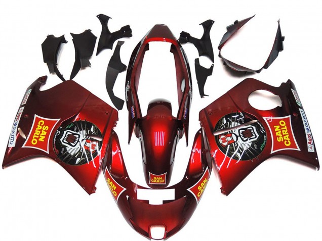 Discount 1996-2007 Red Yellow San Carlo Honda CBR1100XX Motorcycle Fairings Canada