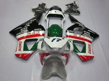 Discount 2002-2003 White Red Green Glossy Black CRR Castrol Honda CBR954RR Motorcycle Fairings Canada