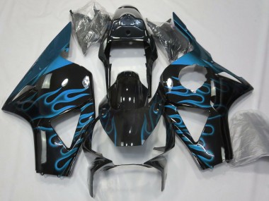 Discount 2002-2003 Glossy Black Light Blue Flame Honda CBR954RR Motorcycle Fairings Canada