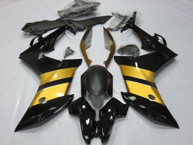 Discount 2011-2012 Gold Glossy Black CBR Design Honda CBR600F Motorcycle Fairings Canada