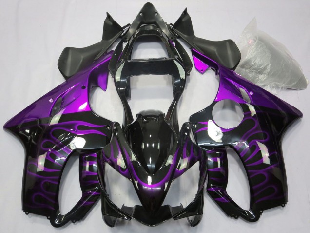 Discount 2001-2003 Glossy Black Purple Flame Honda CBR600 F4i Motorcycle Fairings Canada
