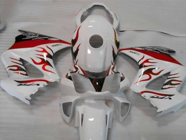 Discount 2002-2013 White Red Flame Honda VFR 800 Motorcycle Fairings Canada