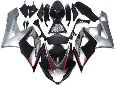Discount 2005-2006 Glossy Black Silver Red Suzuki GSXR 1000 Motorcycle Fairings Canada