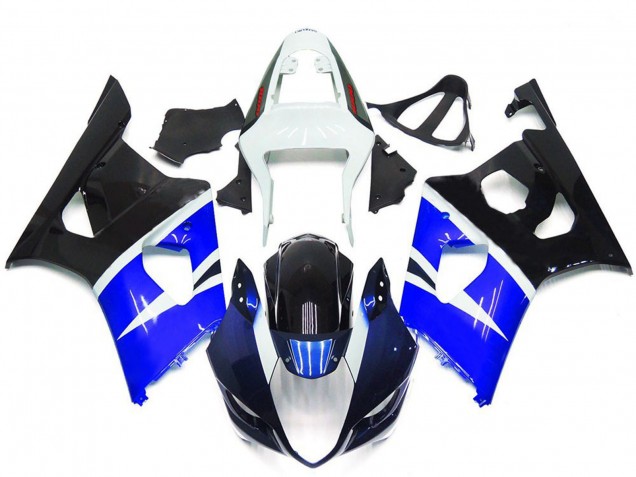 Discount 2003-2004 White Blue Glossy Black Suzuki GSXR 1000 Motorcycle Fairings Canada