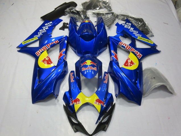 Discount 2007-2008 Blue Yellow Red Bull Suzuki GSXR 1000 Motorcycle Fairings Canada