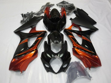 Discount 2007-2008 Orange Black Suzuki GSXR 1000 Motorcycle Fairings Canada