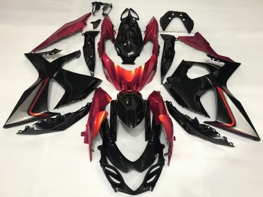 Discount 2009-2016 Glossy Black Red Suzuki GSXR 1000 Motorcycle Fairing Canada