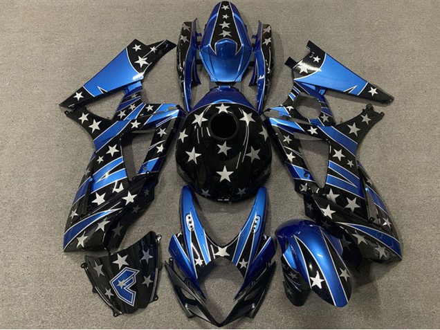 Discount 2007-2008 Blue Glossy Black Star Suzuki GSXR 1000 Motorcycle Fairings Canada