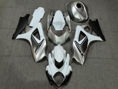 Discount 2007-2008 White Silver Black Suzuki GSXR 1000 Motorcycle Fairings Canada