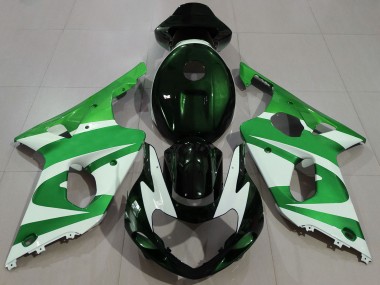 Discount 2000-2002 Green White Black Suzuki GSXR 1000 Motorcycle Fairings Canada