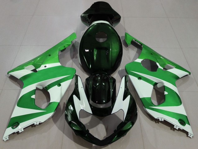 Discount 2000-2002 Green White Black Suzuki GSXR 1000 Motorcycle Fairings Canada