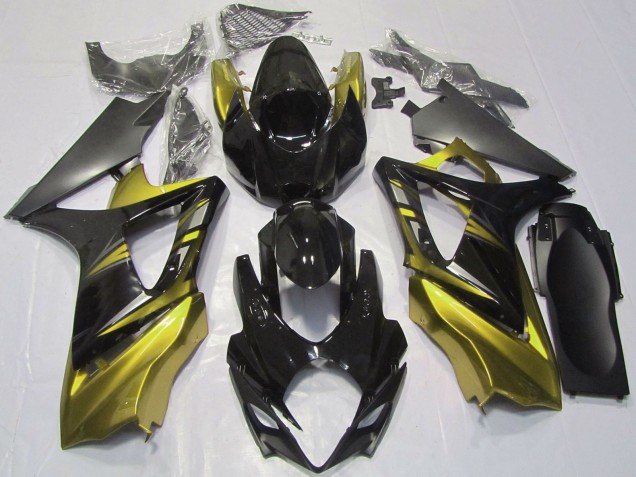 Discount 2007-2008 Glossy Black Yellow Suzuki GSXR 1000 Motorcycle Fairings Canada