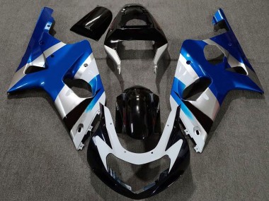 Discount 2000-2002 Blue Silver Glossy Black OEM Style Suzuki GSXR 1000 Motorcycle Fairings Canada