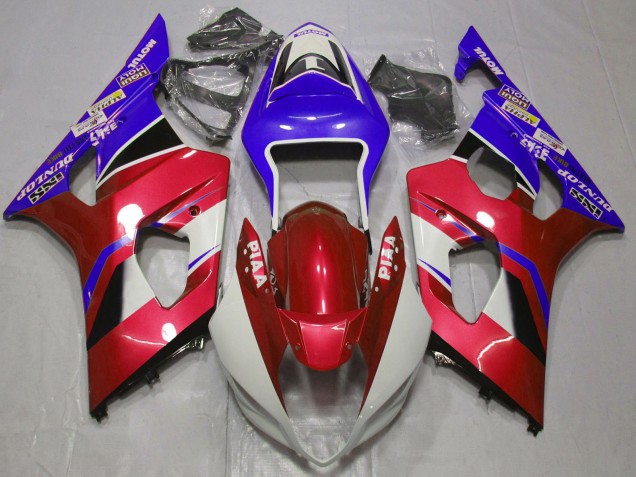 Discount 2003-2004 Candy Red White Blue Suzuki GSXR 1000 Motorcycle Fairings Canada