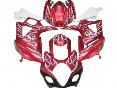 Discount 2007-2008 Red White Flame Suzuki GSXR 1000 Motorcycle Fairings Canada