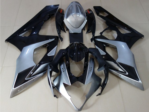 Discount 2005-2006 Glossy Black Silver Suzuki GSXR 1000 Motorcycle Fairings Canada