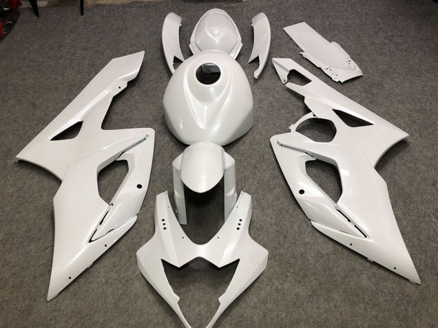 Discount 2005-2006 Glossy White Plain Suzuki GSXR 1000 Motorcycle Fairings Canada