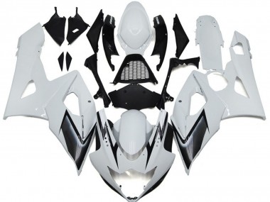 Discount 2005-2006 Glossy White Silver Black Suzuki GSXR 1000 Motorcycle Fairings Canada